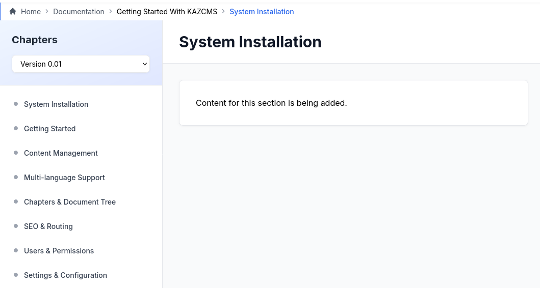 KAZCMS Document Demo